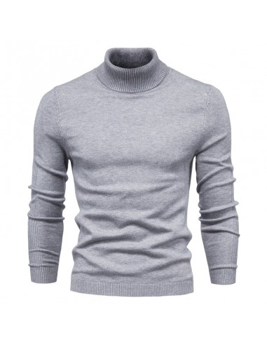 Pull Laine Col Roulé Homme Gris Clair pour bénéficier 