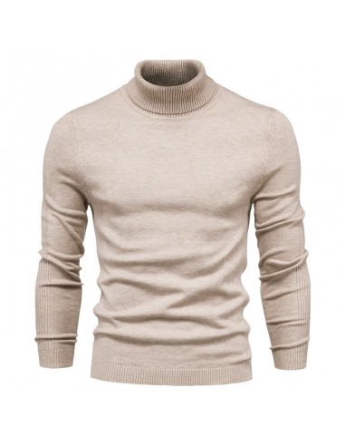 Pull Laine Col Roulé Homme Beige Découvrez la collection