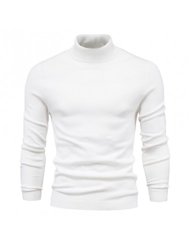 Pull Laine Col Roulé Homme Blanc le concept de la Pate a emporter 