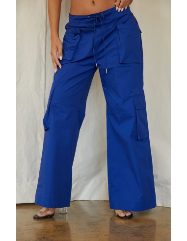 Kenzy Wide Leg Cargo Pant - Blue Comparez plus de prix