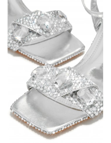 Reign Embellished Single Sole Heels - Silver Faites des économies