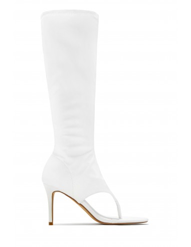 Natalia Thong Strap Heels - White ou a consommer sur place