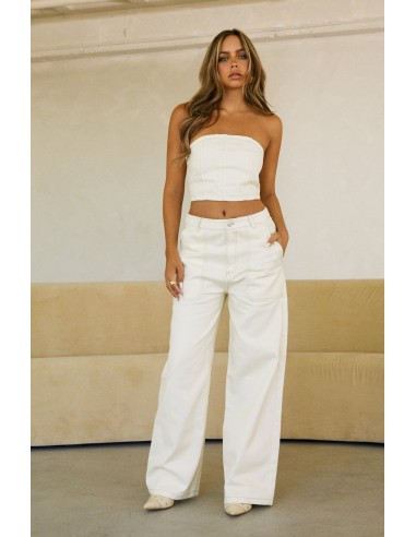 Tessa Two Piece Pant Set - Off White en linge