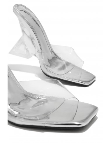 Nicky Slip On Mule Heels - Clear en ligne des produits 