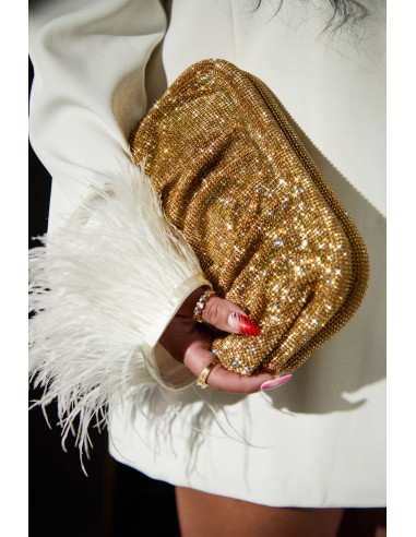 Gala Nights Embellished Clutch Bag - Gold les muscles