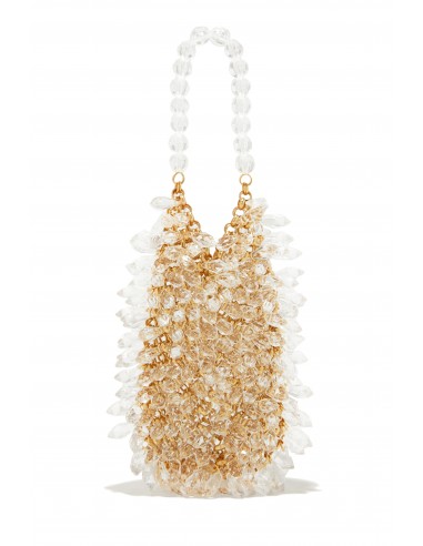 Luxe Dreaming Beaded Crossbody Handbag - Gold en stock