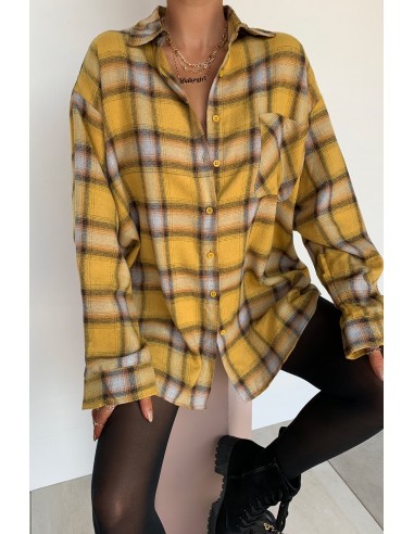 Downtown Chic Plaid Top - Yellow le concept de la Pate a emporter 