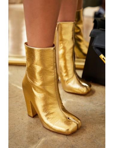 Alura Toe Split Block Heel Ankle Boots - Gold Le MVP de beaucoup