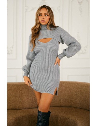 Becca Two Piece Sweater Dress Set - Grey Toutes les collections ici