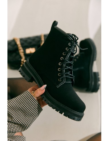 Paige Lace Up Combat Boots - Black plus qu'un jeu 