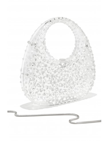 Serina Embellished Acrylic Handbag - Clear Comparez plus de prix