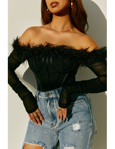 Love Attitude Off The Shoulder Bodysuit - Black 2023