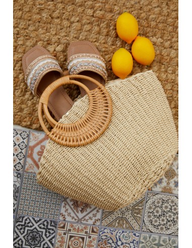 Marysol Woven Straw Handbag - Natural la livraison gratuite