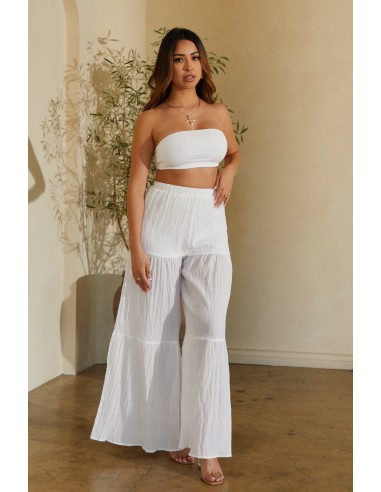 Hazel High Waist Pant - White paiement sécurisé