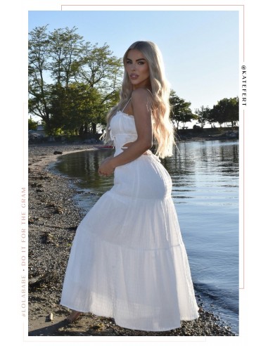 Denali Maxi Dress - White Amélioration de cerveau avec