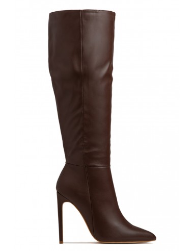 Tyrah Up To The Knee Heel Boots - Mocha destockage