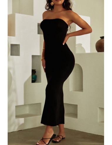 Natalya Strapless Maxi Dress - Black paiement sécurisé