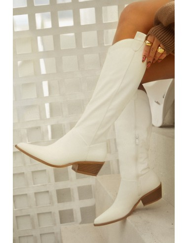 Dallas Western Cowgirl Boots - White pas cheres