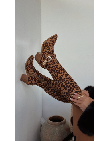 Zelia Western Cowgirl Boots - Leopard 50% de réduction en Octobre 2024