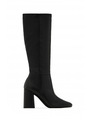 Viri Block Heel Knee High Boots - Black Venez acheter